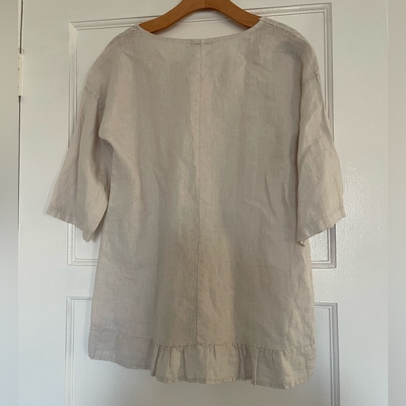 Lungo L'Arno 100% Italian Linen shirt size medium - Picture 4 of 4